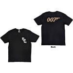 James Bond 007: Unisex T-Shirt/No Time To Die & Logo (Back Print) (Medium)