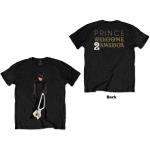 Prince: Unisex T-Shirt/W2A White Guitar (Back Print) (Small)