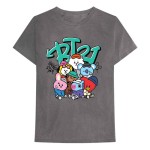 BT21: Unisex T-Shirt/Street Mood Group (Charcoal Grey) (Large)
