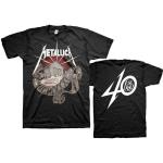 Metallica: Unisex T-Shirt/40th Anniversary Garage (Back Print) (Small)