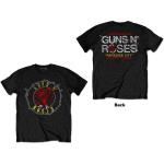 Guns N Roses: Guns N` Roses Unisex T-Shirt/Rose Circle Paradise City (Back Print) (Medium)