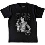 Sun Records: Unisex T-Shirt/Elvis Live Portrait (Small)