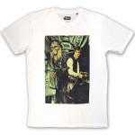 Star Wars: Unisex T-Shirt/Chewbacca & Han Stare (White) (XX-Large)