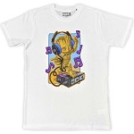Marvel Comics: Unisex T-Shirt/Guardians of the Galaxy Groot Dancing (White) (Small)