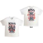 KISS: Unisex T-Shirt/End Of The Road Band Playing (Back Print) (Medium)