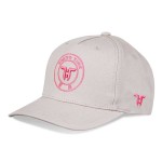 Tokyo Time: Unisex Baseball Cap/TT Core Pink Logo (Grey)