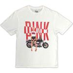 Pink: Unisex T-Shirt/Motorbike (Large)