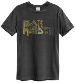 Iron Maiden: Eddies Logo Amplified Vintage Charcoal Small t Shirt