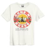 Guns n Roses: - Vintage Bullet Amplified Vintage White Medium t Shirt