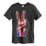 Who: The Who Union Jack Hand Amplified Vintage Charcoal Medium t Shirt