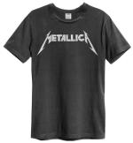Metallica: Logo Amplified Vintage Charcoal x Large t Shirt