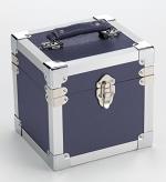 Blue: 7 Inch 50 Record Storage Carry Case Navy