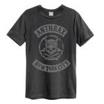 Anthrax: New York City Amplified Xx Large Vintage Charcoal t Shirt