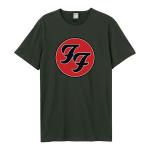 Foo Fighters: - Double f Logo Amplified x Large Vintage Charcoal t Shirt