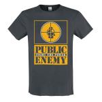 Public Enemy: - Yellow Fight the Power Amplified Small Vintage Charcoal t Shirt