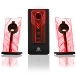 Go Groove: Gogroove Bass Pulse 2.1 Speakers (Red)