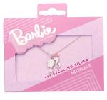 Barbie: Sterling Silver Silhouette & Quartz Bead Charm Necklace