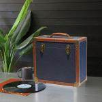 Tan Cloth: LP Record Storage Carry Case Tan Cloth
