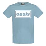 Oasis: Logo Amplified Vintage Blue Medium t Shirt
