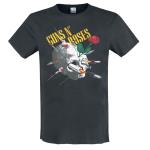 Guns n Roses: - Needle Skull Amplified Vintage Charcoal Small t Shirt