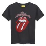 Rolling Stones: - Vintage Tongue Amplified Vintage Charcoal Kids T-Shirt 7/8 Years