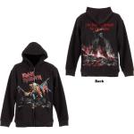 Iron Maiden: Unisex Zipped Hoodie/Scuffed Trooper (Back Print) (Large)
