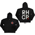 Red Hot Chili Peppers: Unisex Zipped Hoodie/Red Asterisk (Back Print) (Small)