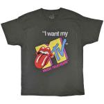 MTV: Unisex T-Shirt/Rolling Stones I Want My MTV  (Large)