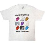 MTV: Unisex T-Shirt/Rolling Stones Logo Grids  (Small)