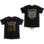 Def Leppard: Unisex T-Shirt/Band Photo Tour 2019 (Back Print & Ex-Tour) (Small)