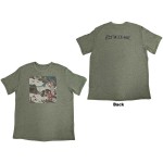 Fleetwood Mac: Unisex T-Shirt/Kiln House Album Art (Green) (Back Print & Ex-Tour) (XX-Large)