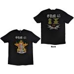 Sum 41: Unisex T-Shirt/AKNF Skeleton European Tour 2022 (Back Print & Ex-Tour) (Medium)