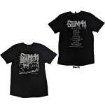Sum 41: Unisex T-Shirt/Band Photo European Tour 2022 (Back Print & Ex-Tour) (X-Large)