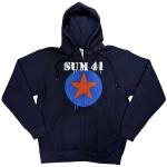 Sum 41: Unisex Zipped Hoodie/Star Logo (Ex-Tour) (Small)