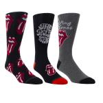 Rolling Stones: Assorted Crew Socks 3 Pack (One Size)