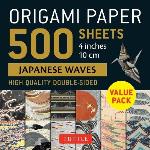 Origami Paper 500 Sheets Japanese Waves 4" (10 Cm)