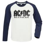 AC/DC: Back in Black Vintage White / Navy Small Baseball Jersey