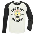 Cypress Hill: Floral Skull Vintage White / Charcoal Large Baseball Jersey