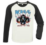 Kiss: Alive in 77 Vintage White / Charcoal Large Baseball Jersey