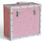 Pink Cloth: LP Record Storage Carry Case Pink Fabric