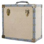 Cream Cloth: LP Record Storage Carry Case Cream Fabric
