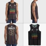 Bob Marley: Iron Lion Zion Black Basketball Jersey X- Small