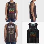 Bob Marley: Iron Lion Zion Black Basketball Jersey Xxx Large