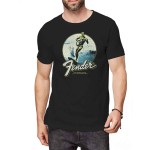 Fender: Unisex T-Shirt/Surfer (Black) (XX-Large)