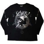 Slayer: Unisex Long Sleeve T-Shirt/Dagger Skull (Black) (Sleeve Print) (Large)