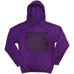 Olivia Rodrigo: Unisex Pullover Hoodie/Threshold Lips Grid (Purple) (Small)