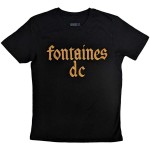Fontaines D.C.: Unisex T-Shirt/Gothic Logo (Black) (Large)
