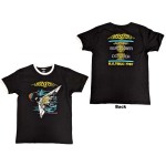 Boston: Unisex Ringer T-Shirt/US Tour `87 (Black & White) (Back Print) (X-Large)