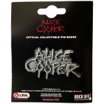 Alice Cooper: Pin Badge/Dripping Logo Silver