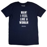 Shania Twain: Unisex T-Shirt/Feel Like A Woman (Navy Blue) (Small)
